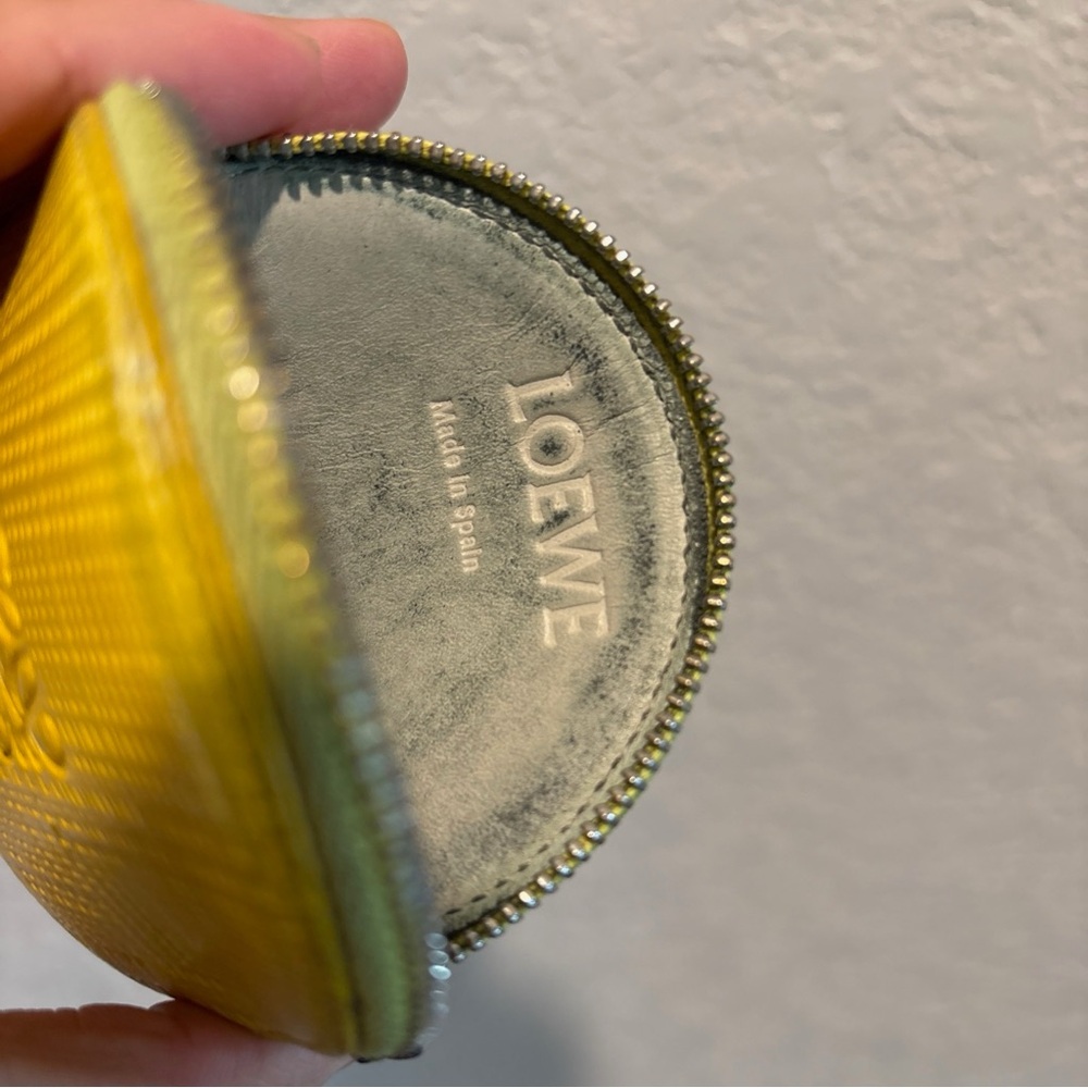 Loewe Yellow Leather Coin Purse - Picture 3 of 9